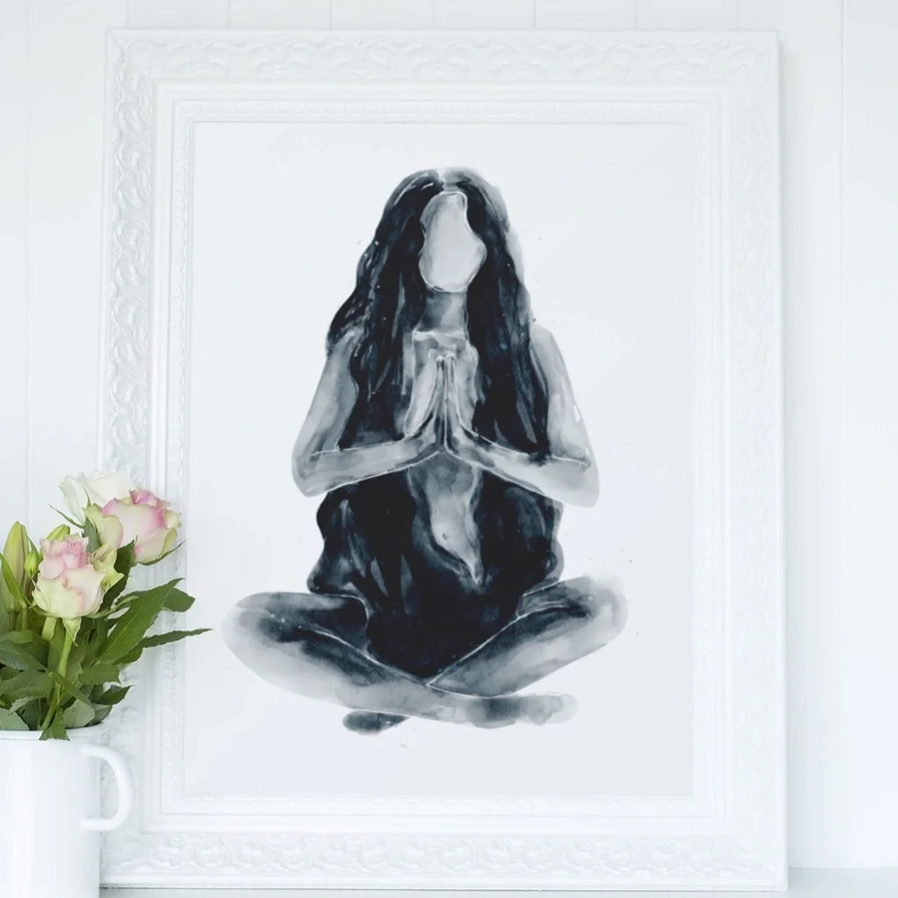 Watercolor Abstract Nude Woman Portrait Print Poster Unframed - Picture 8 of 9